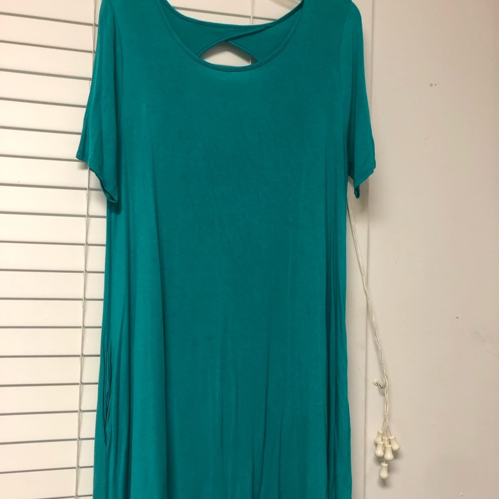 Turquoise tunic top